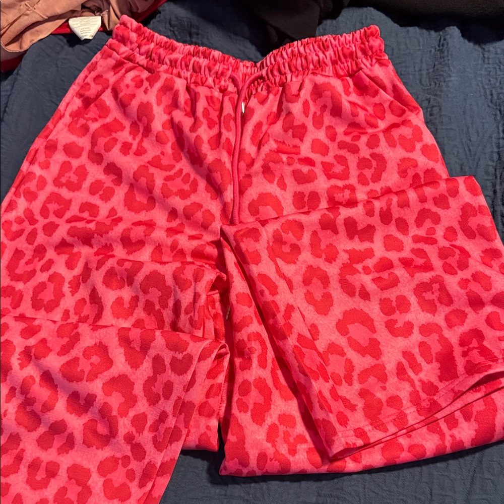 Pink Leopard Print Shorts